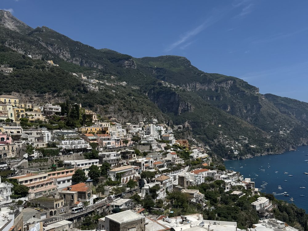 The cliffside town of Positano on the Amalfi Coast